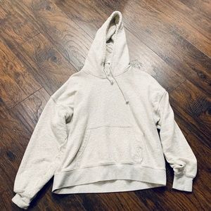 Aritzia TNA boyfriend hoodie Cloud White SZ 1